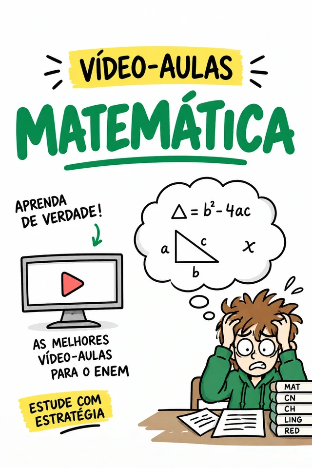 Capa das vídeo-aulas de Matemática do Aprova ENEM: as melhores vídeo-aulas para o ENEM