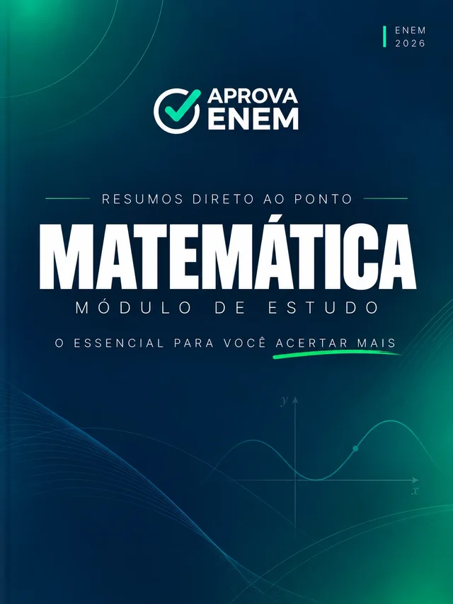 Capa do módulo de Matemática do Aprova ENEM: resumos direto ao ponto